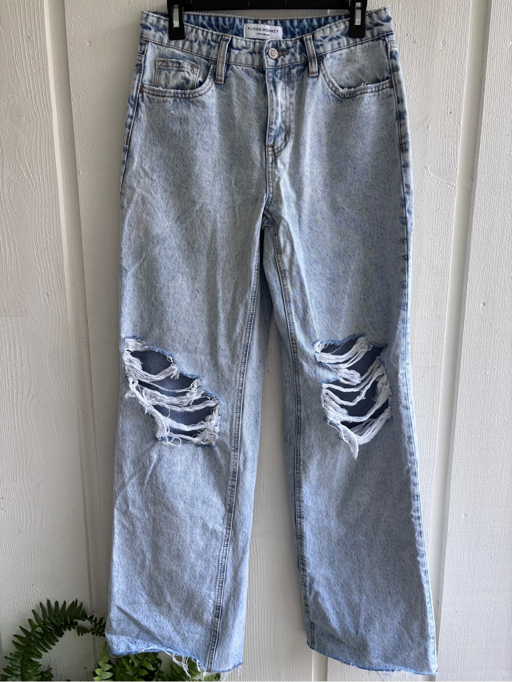 Flying Monkey Baggy Wide Leg Jeans